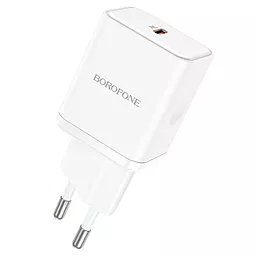 Мережевий зарядний пристрій Borofone BN6 Field 20w PD USB-C home charger white