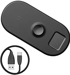 Беспроводная док-станция Baseus Smart 3-in-1 18w wireless charger black (wX3IN1-B01) - фото Беспроводная док-станция Baseus Smart 3-in-1 18w wireless charger black (wX3IN1-B01)