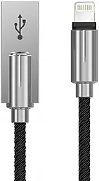 USB Кабель Devia Storm Zinc Alloy Lightning Cable Black