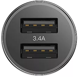 Автомобильное зарядное устройство Baseus Small Screw 3,4A Dual-USB Car Charging Set (with lightning) Black (TZXLD-A01) - миниатюра 5