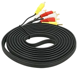 Видеокабель 3xRCA 5m black (YT-3хRCA(M)/3хRCA(M)-5.0G) EasyLife