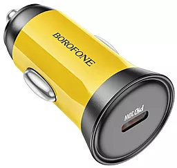 Автомобильное зарядное устройство Borofone BZ26 Searcher 30w PD USB-C ports car charge black/yellow