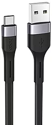 Кабель Hoco X34 Surpass USB-A - Type-C 12w 2.4a 1м cable Black - фото Кабель Hoco X34 Surpass USB-A - Type-C 12w 2.4a 1м cable Black