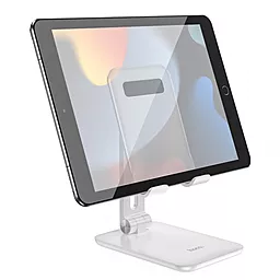 Настільный автотримач Hoco HD1 Admire folding tablet desktop stand 4,7-10,5'' White - фото Настільный автотримач Hoco HD1 Admire folding tablet desktop stand 4,7-10,5'' White