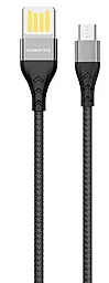 Кабель Borofone BU11 Tasteful USB-A - micro USB 12w 2.4a 1.2м cable Black - фото Кабель Borofone BU11 Tasteful USB-A - micro USB 12w 2.4a 1.2м cable Black
