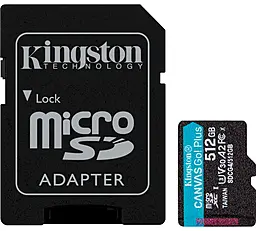 Карта памяти Kingston microSDXC Canvas Go! Plus 512GB UHS-I U3 V30 A2 Class 10 + SD-adapter (SDCG4/512GB) - фото Карта памяти Kingston microSDXC Canvas Go! Plus 512GB UHS-I U3 V30 A2 Class 10 + SD-adapter (SDCG4/512GB)