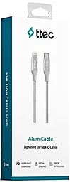 Кабель Ttec 2DK41G USB Type-C - Lightning 18w 3a 1.5м PD сable Silver - миниатюра 3 Кабель Ttec 2DK41G USB Type-C - Lightning 18w 3a 1.5м PD сable Silver - миниатюра 3