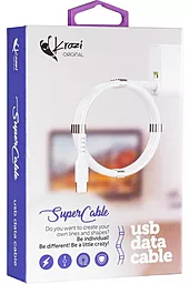 Кабель Krazi Super KZ-UC001i USB-A - Lightning 12w 2.4a 1м cable White - миниатюра 3 Кабель Krazi Super KZ-UC001i USB-A - Lightning 12w 2.4a 1м cable White - миниатюра 3