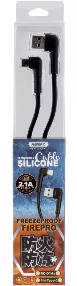 Кабель Remax Tenky USB-A - Type-C 12w 2.4a 1м cable Black (RC-014a) - фото 2