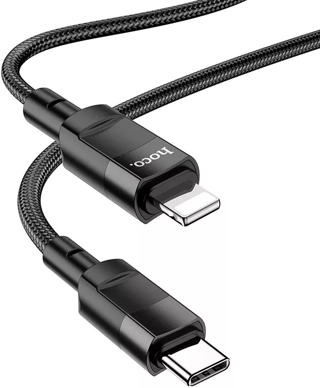 Кабель Hoco U106 USB Type-C - Lightning 20w 3a 1.2м PD сable Black - фото 2