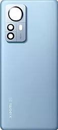 Задняя крышка корпуса Xiaomi 12X со стеклом камеры Original Blue - фото Задняя крышка корпуса Xiaomi 12X со стеклом камеры Original Blue
