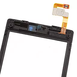 Сенсор (тачскрін) Nokia Lumia 520, Lumia 525 RM-914 with frame Black - мініатюра 5