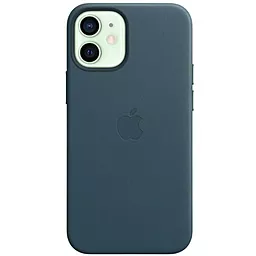 Чехол Apple Leather Case with MagSafe for iPhone 12 Mini Baltic Blue
