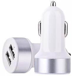 Автомобильное зарядное устройство Devia 2.4a 2xUSB-A ports car charger white - фото Автомобильное зарядное устройство Devia 2.4a 2xUSB-A ports car charger white