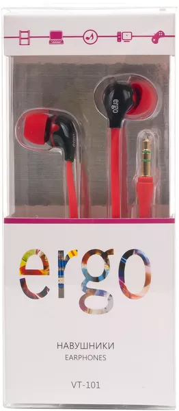 Наушники Ergo VT-101 Red - фото 2