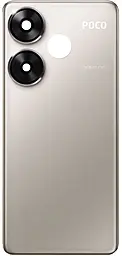 Задняя крышка корпуса Xiaomi Poco F6 / Redmi Turbo 3 со стеклом камеры, Original Titanium - фото Задняя крышка корпуса Xiaomi Poco F6 / Redmi Turbo 3 со стеклом камеры, Original Titanium