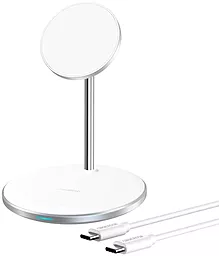 Беспроводная док-станция Choetech 2-in-1 15w wireless charger white (T581-F) - фото Беспроводная док-станция Choetech 2-in-1 15w wireless charger white (T581-F)