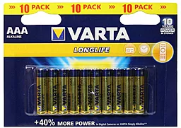 Батарейки Varta AAA (LR03) Longlife 10шт