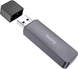 Картридер Hoco HB45 Spirit 2-in-1 USB-A 3.0 grey - фото Картридер Hoco HB45 Spirit 2-in-1 USB-A 3.0 grey