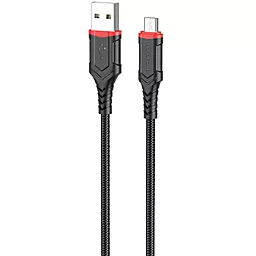 Кабель Borofone BX67 USB-A - micro USB 12w 2.4a 1м cable Black - фото Кабель Borofone BX67 USB-A - micro USB 12w 2.4a 1м cable Black