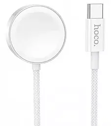 Уцененное беспроводное (индукционное) зарядное устройство Hoco CW59 2-in-1 for Apple & Samsung Watch 2.5a wireless charger white - фото Уцененное беспроводное (индукционное) зарядное устройство Hoco CW59 2-in-1 for Apple & Samsung Watch 2.5a wireless charger white