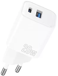 Мережевий зарядний пристрій Proove 20w USB-C/USB-A ports charger white (WCSP2011002) - фото Мережевий зарядний пристрій Proove 20w USB-C/USB-A ports charger white (WCSP2011002)