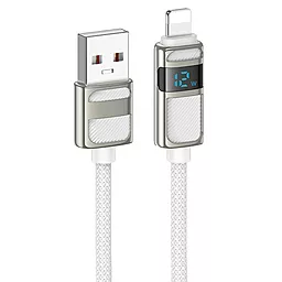 Кабель Hoco U137 USB-A - Lightning 12w 2.4a 1.2м cable White - фото Кабель Hoco U137 USB-A - Lightning 12w 2.4a 1.2м cable White