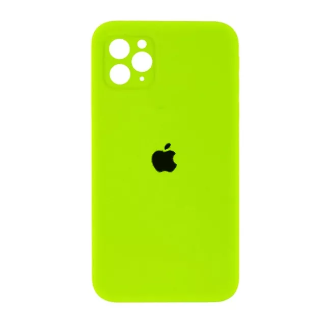Чехол Silicone Case Full Camera Square для Apple iPhone 11 Pro Max Green - фото 1