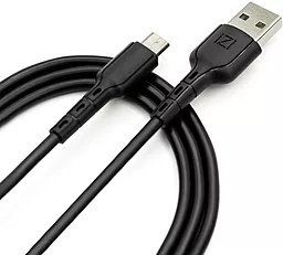 Кабель iZi L-17 USB-A - micro USB 12w 2.4a 1м cable Black - фото Кабель iZi L-17 USB-A - micro USB 12w 2.4a 1м cable Black