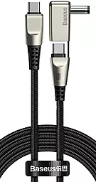 USB PD Кабель Baseus Flash 2-in-1 20V 5A 2M USB Type-C - Type-C/DC Cable Black (CA1T2-A01)