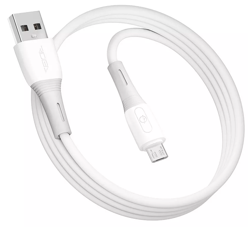 Кабель Ridea RC-SI35 SiliconePro USB-A - micro USB 15w 3a 1м cable White - фото 2