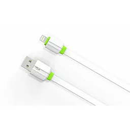 USB Кабель LDNio Lightning flat 2.1A White (LS05) - мініатюра 2