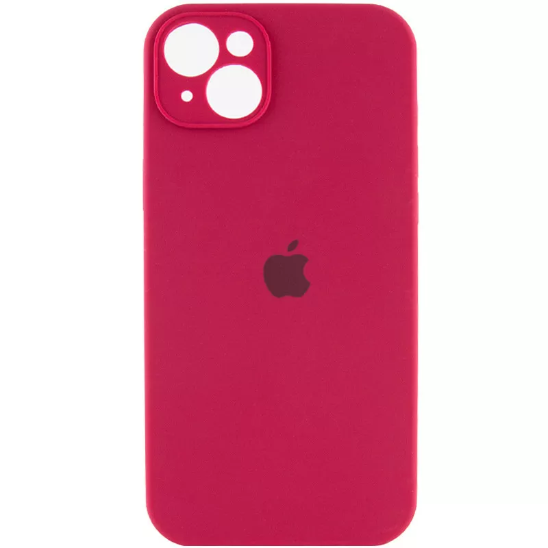 Чехол Silicone Case Full Camera for Apple iPhone 14 Rose Red - фото 1