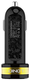 Автомобильное зарядное устройство LDNio 2xUSB Car charger (2.1A Max) Black (DL-C21)