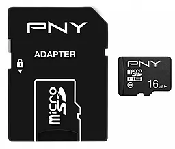 Карта памяти PNY microSDHC 16GB Performance Plus Class 10 + SD-адаптер (P-SDU16G10PPL-GE)