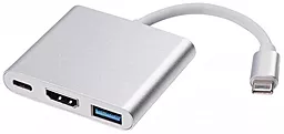 Мультипортовый USB Type-C хаб Voltronic 3-in-1 grey (YT-C-T-C(M)/HDMI(F)/USB3/13948) - фото Мультипортовый USB Type-C хаб Voltronic 3-in-1 grey (YT-C-T-C(M)/HDMI(F)/USB3/13948)