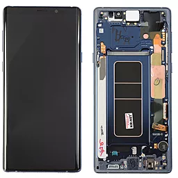 Дисплей Samsung Galaxy Note 9 N960 з тачскріном і рамкою, сервісний оригінал, Blue