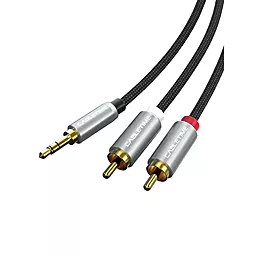 Аудіо кабель CABLETIME AUX mimi Jack 3.5 mm - 2xRCA M/M cable 1.8 м black (CF13K)