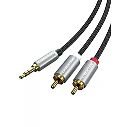 Аудио кабель Cabletime AUX mini Jack 3.5 mm - 2xRCA M/M cable 1.8 м black (CF13K) - фото Аудио кабель Cabletime AUX mini Jack 3.5 mm - 2xRCA M/M cable 1.8 м black (CF13K)
