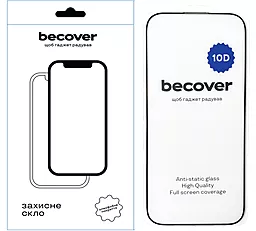 Защитное стекло BeCover 10D для Apple iPhone 16 Pro Black (712323) - фото Защитное стекло BeCover 10D для Apple iPhone 16 Pro Black (712323)