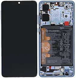 Дисплей Huawei P30 (ELE-L29, ELE-L09, ELE-AL00, ELE-TL00, ELE-L04) с тачскрином и рамкой, (OLED), Breathing Crystal