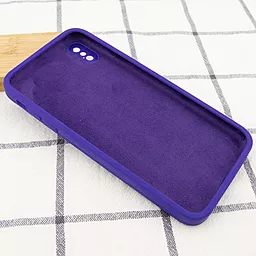 Чехол Silicone Case Full Camera Square для Apple iPhone XS Max  Ultra Violet - миниатюра 3