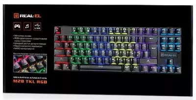 Клавиатура REAL-EL M28 RGB TKL Black - фото 2