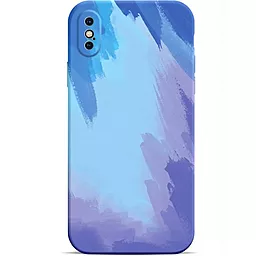 Чехол Watercolor Case Apple iPhone X  Blue