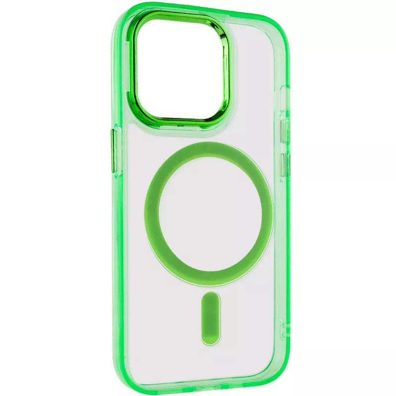 Чехол Epik Iris with MagSafe для Apple iPhone 14 Pro Light Green - фото 2