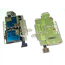 Шлейф Samsung Galaxy S3 i9300 с коннектором SIM-карты и карты-памяти