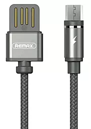 Кабель Remax Gravity Magnetic USB-A - micro USB 12w 2.4a 1м cable Grey (RC-095m) - фото Кабель Remax Gravity Magnetic USB-A - micro USB 12w 2.4a 1м cable Grey (RC-095m)