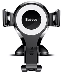 Тримач з автозатисканням Baseus Osculum Type Gravity Car Mount Black/Silver (SUYL-XP0S) - фото Тримач з автозатисканням Baseus Osculum Type Gravity Car Mount Black/Silver (SUYL-XP0S)