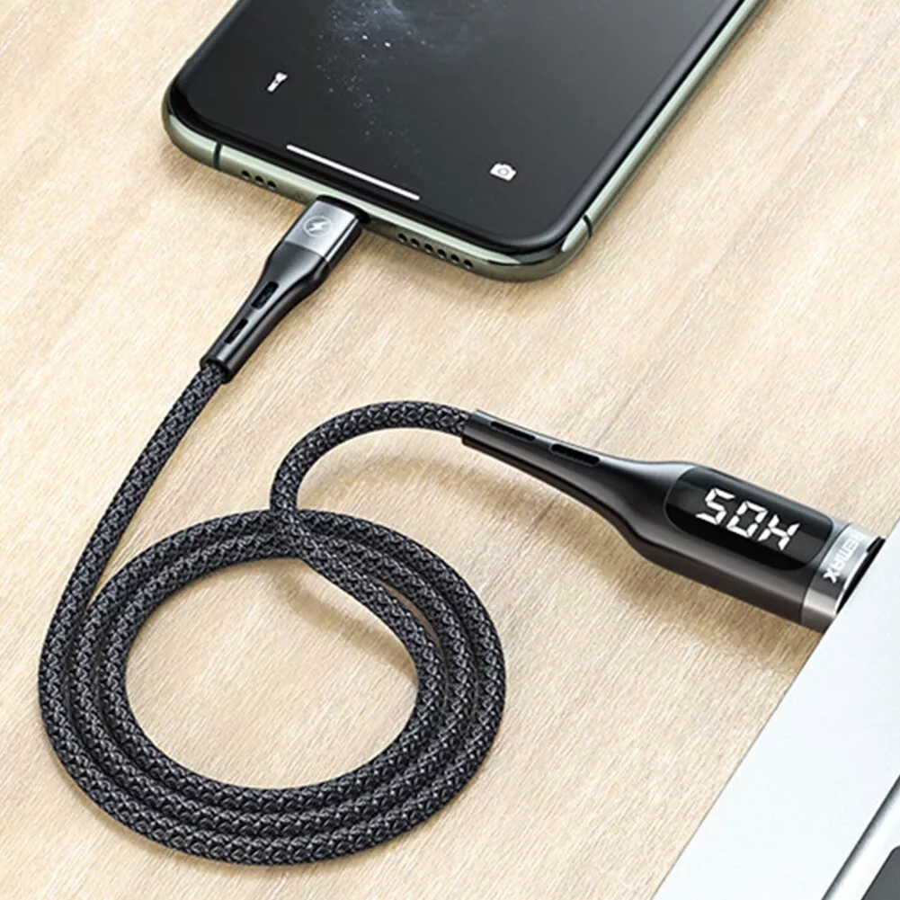 Кабель Remax RC-096a Intelligent Digital Data USB-A - Type-C 10.5w 1.2м cable Black - фото 4