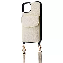 Чехол Wave Leather Pocket Case для Apple iPhone 13 White